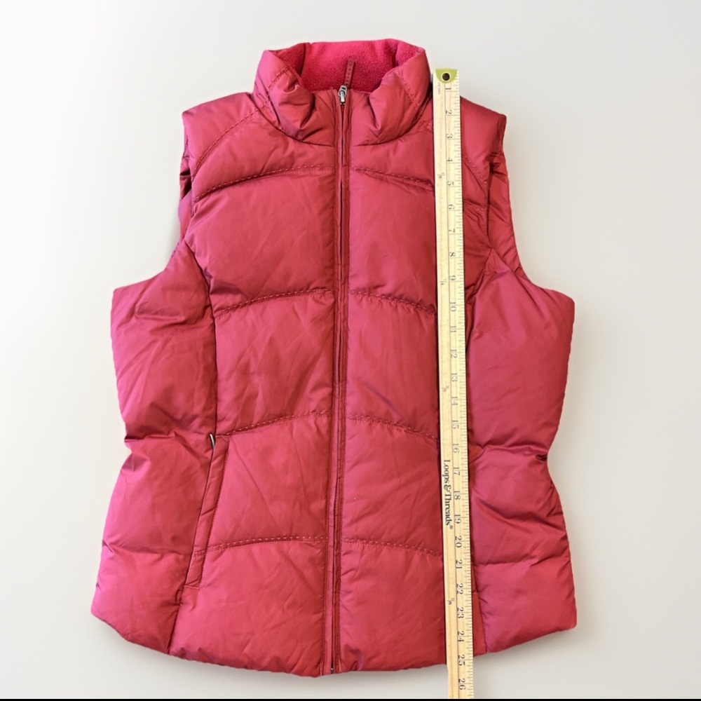 Eddie Bauer Vintage | Goose Down |Burgundy | Puffer Vest Women’s S - Picture 8 of 10
